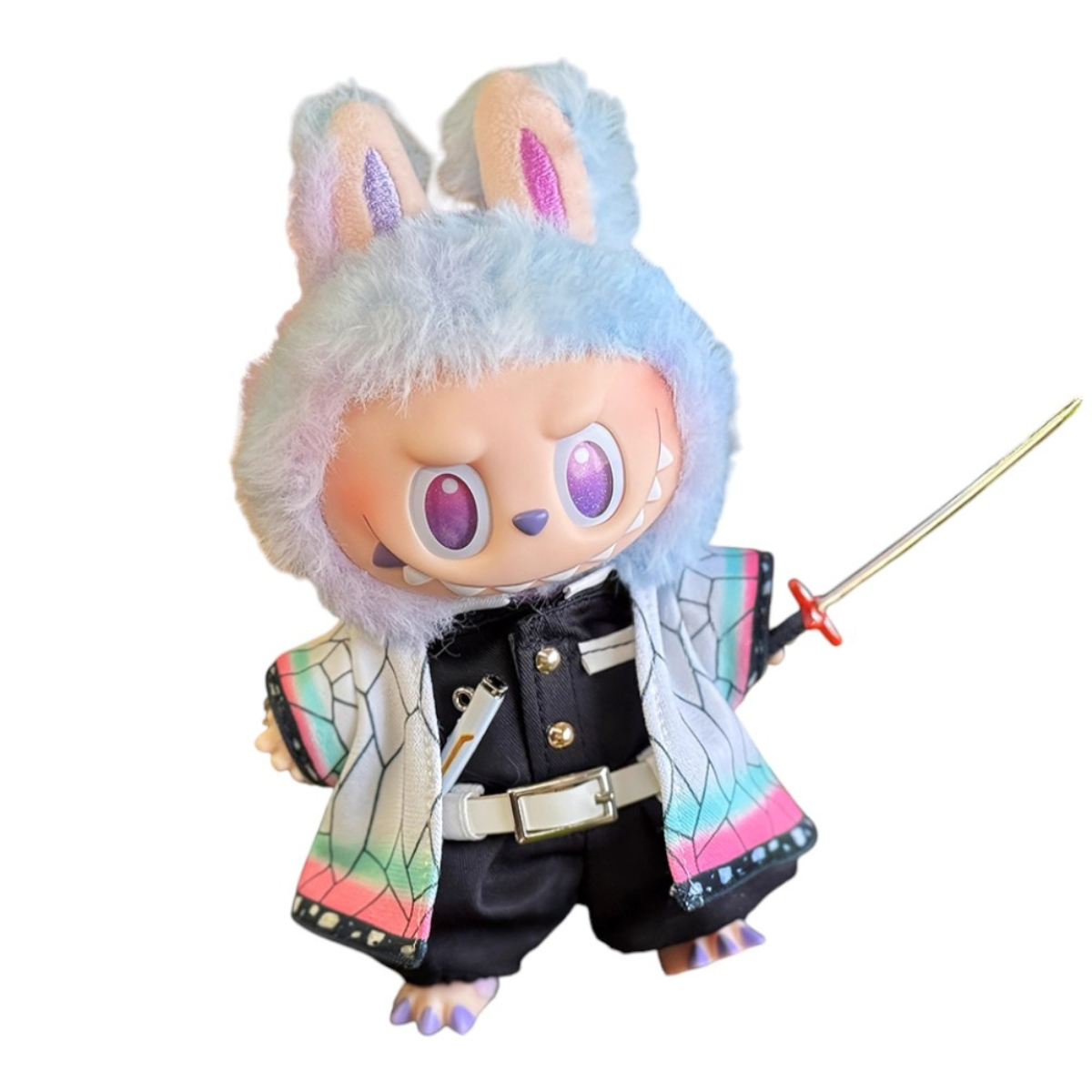 Demon Slayer Shinobu Style Outfit for Labubu 1.0/3.0 (Full Set 6 Items)