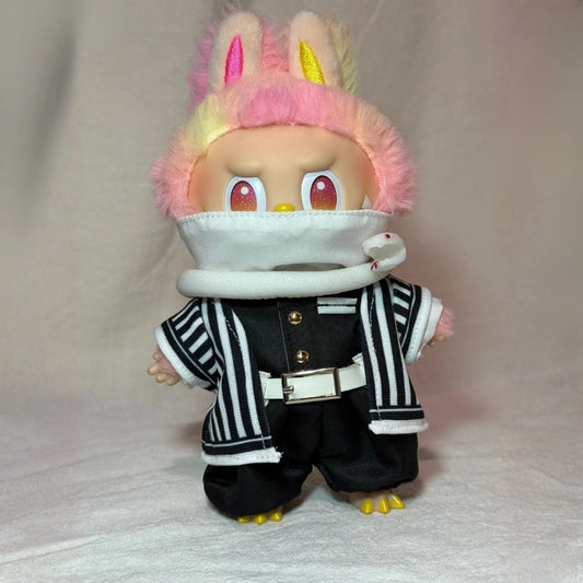 Demon Slayer Obanai Style Outfit for Labubu 1.0/3.0 (Full Set 6 Items)