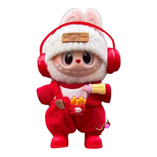 Labubu Overalls Outfit (Full Set 5 Items) - Plushion