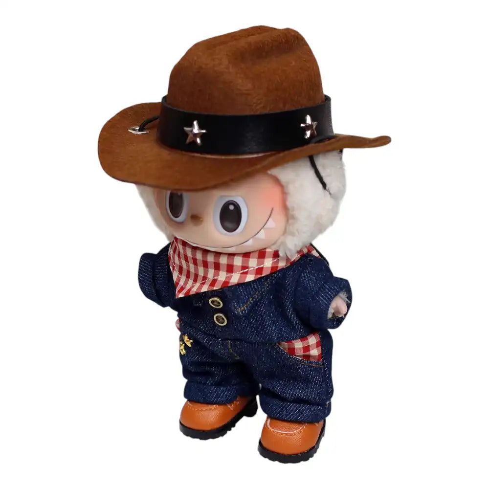 Labubu Cowboy w/ Hat Outfit (Full Set 4 Items) - Plushion