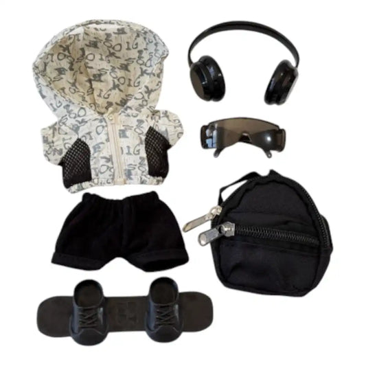 Labubu Snowboard Zip Hoodie Style Outfit (Full Set 6 Items) - Plushion