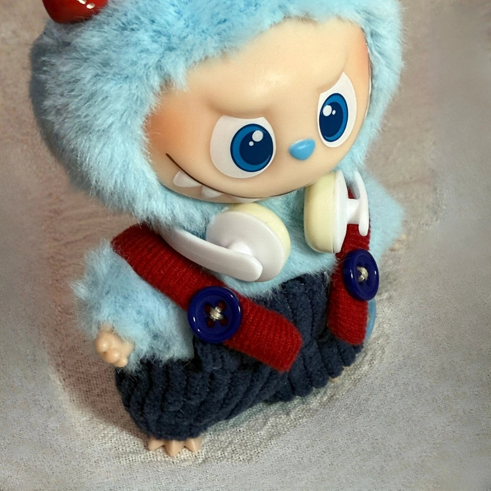 Pants Blue Outfit for Labubu 4.0 (Full Set 3 Items)