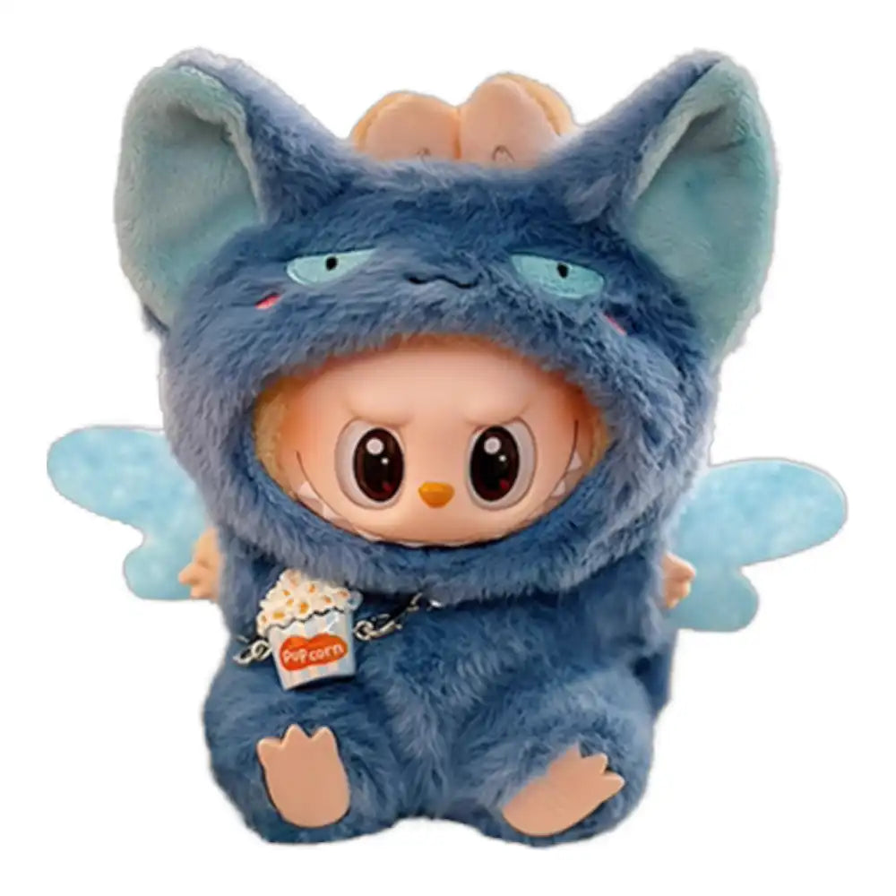 Labubu plush toy wearing the complete Cardcaptor Sakura Spinel Sun (Suppi) outfit, featuring a full costume, crossbody bag, and sunglasses.