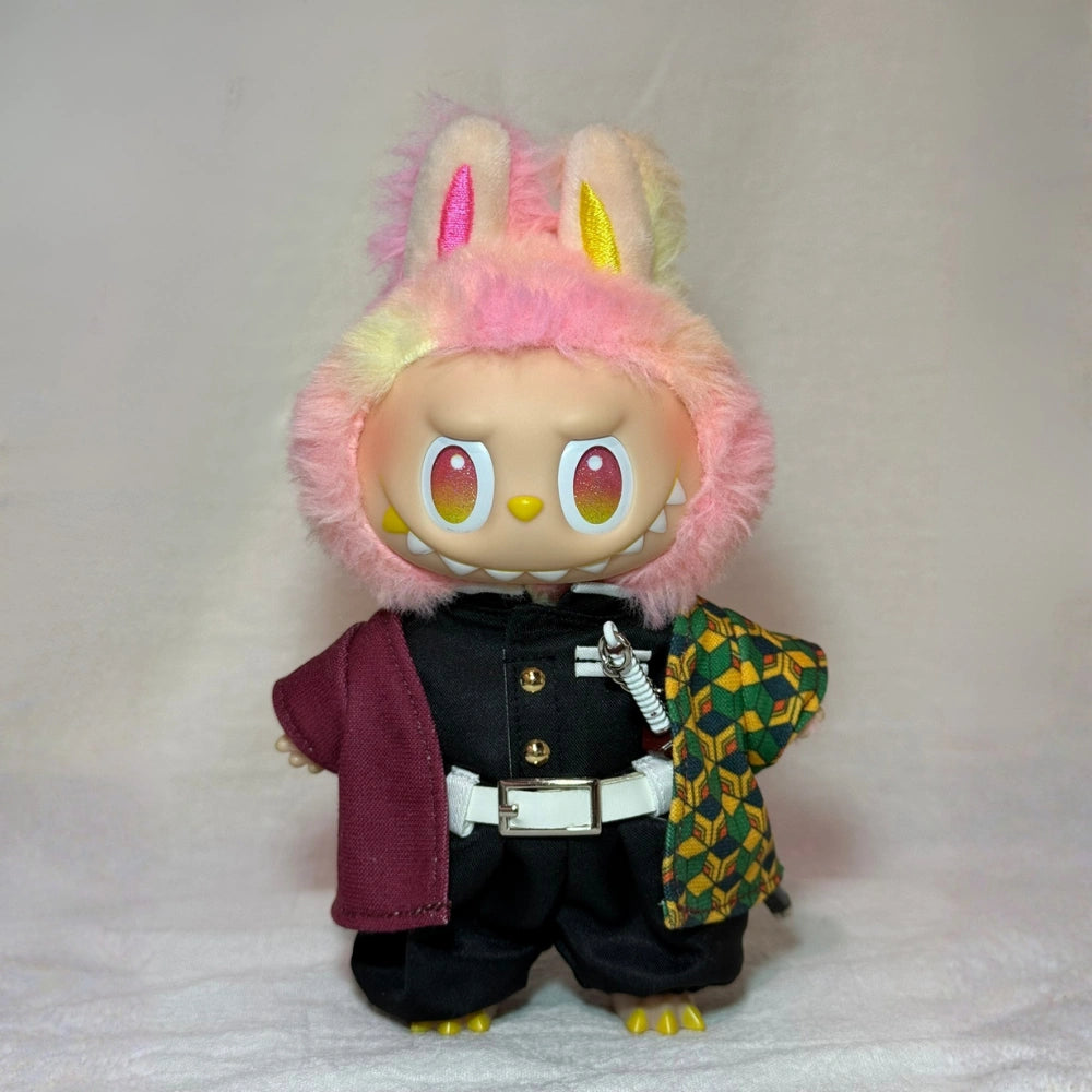 Demon Slayer Giyu Style Outfit for Labubu 1.0/3.0 (Full Set 5 Items)