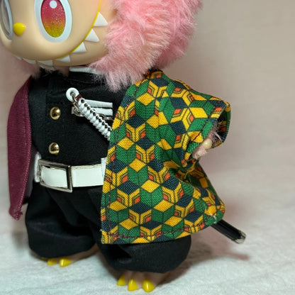 Demon Slayer Giyu Style Outfit for Labubu 1.0/3.0 (Full Set 5 Items)