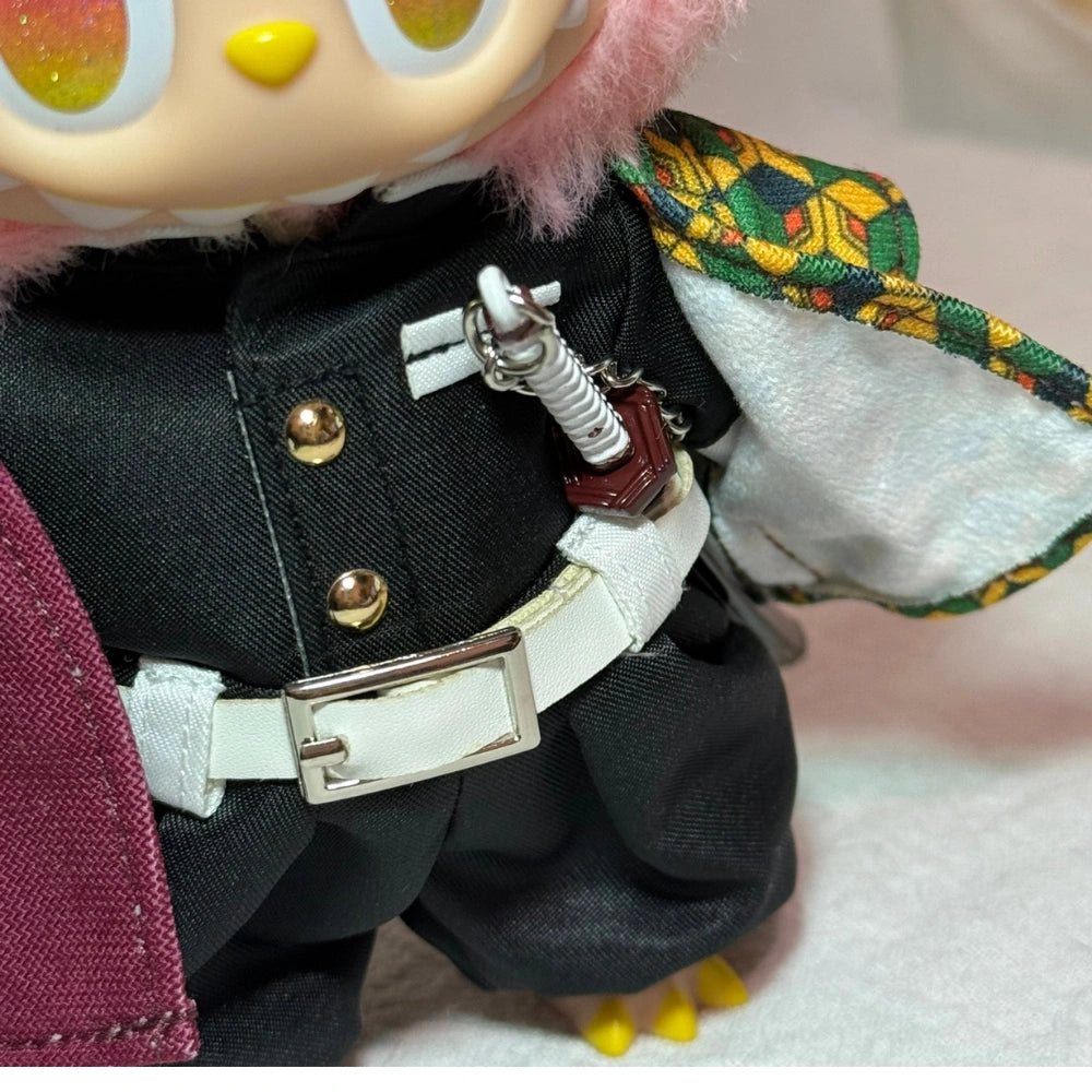 Demon Slayer Giyu Style Outfit for Labubu 1.0/3.0 (Full Set 5 Items)