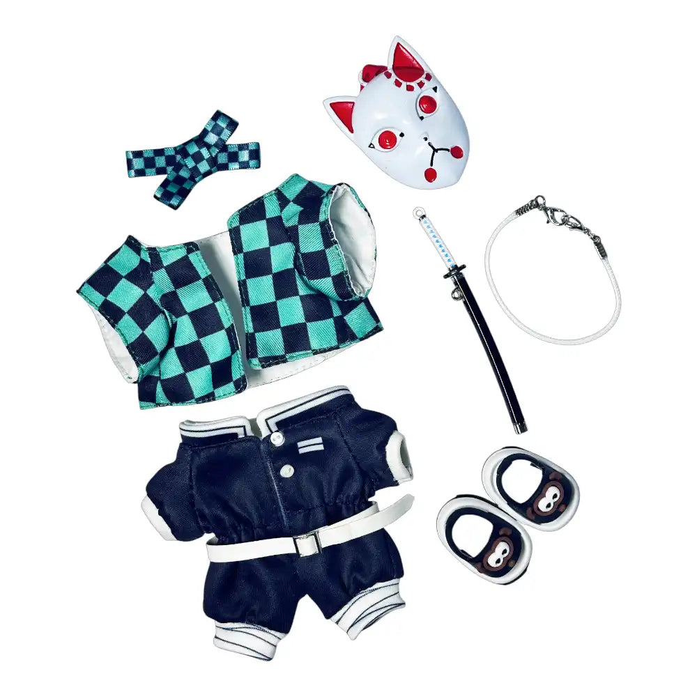 Labubu Tanjirou Style Outfit (Full Set 7 Items)