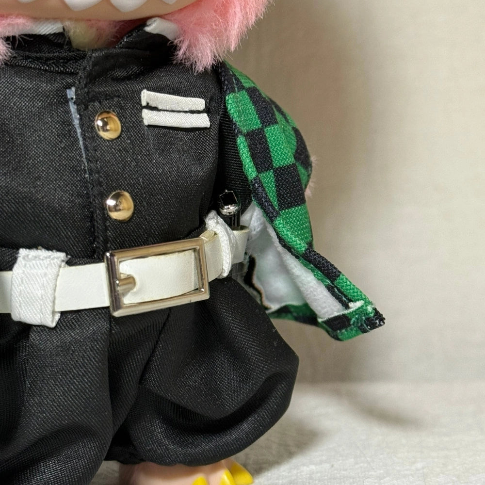 Demon Slayer Tanjirou Style Outfit for Labubu 1.0/3.0 (Full Set 5 Items)