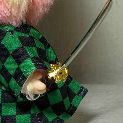 Demon Slayer Tanjirou Style Outfit for Labubu 1.0/3.0 (Full Set 5 Items)