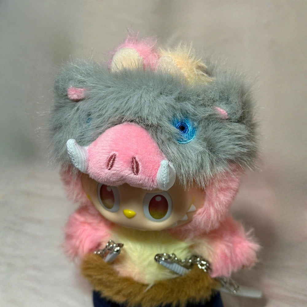 Demon Slayer Inosuke Style Outfit for Labubu 1.0/3.0 (Full Set 5 Items)