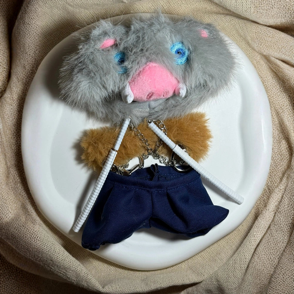 Demon Slayer Inosuke Style Outfit for Labubu 1.0/3.0 (Full Set 5 Items)