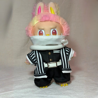 Demon Slayer Obanai Style Outfit for Labubu 1.0/3.0 (Full Set 6 Items)