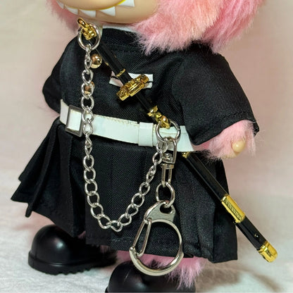 Demon Slayer Tokitou Style Outfit for Labubu 1.0/3.0 (Full Set 4 Items)