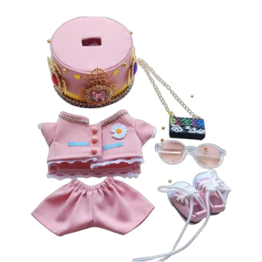 Labubu GD Style Pink Crown Outfit (Full Set 6 Items)