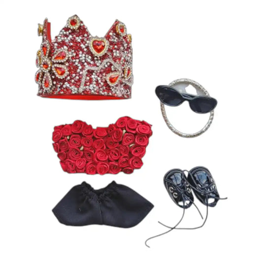 Labubu GD Style Rose Jacket Outfit (Full Set 6 Items) - Plushion