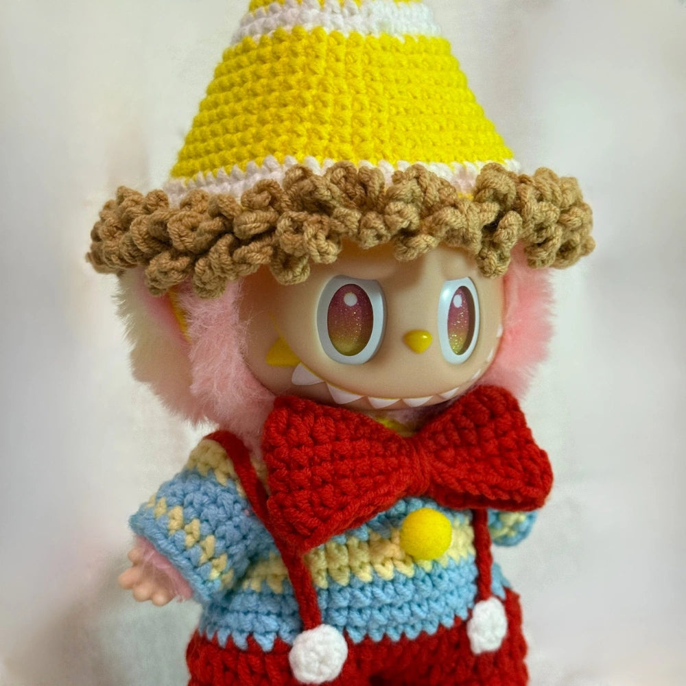 Clown Red Overalls Outfit for Labubu 1.0/3.0