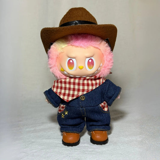 Cowboy w/ Hat Outfit for Labubu 1.0/3.0 (Full Set 4 Items)