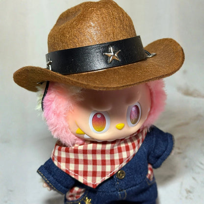 Cowboy w/ Hat Outfit for Labubu 1.0/3.0 (Full Set 4 Items)