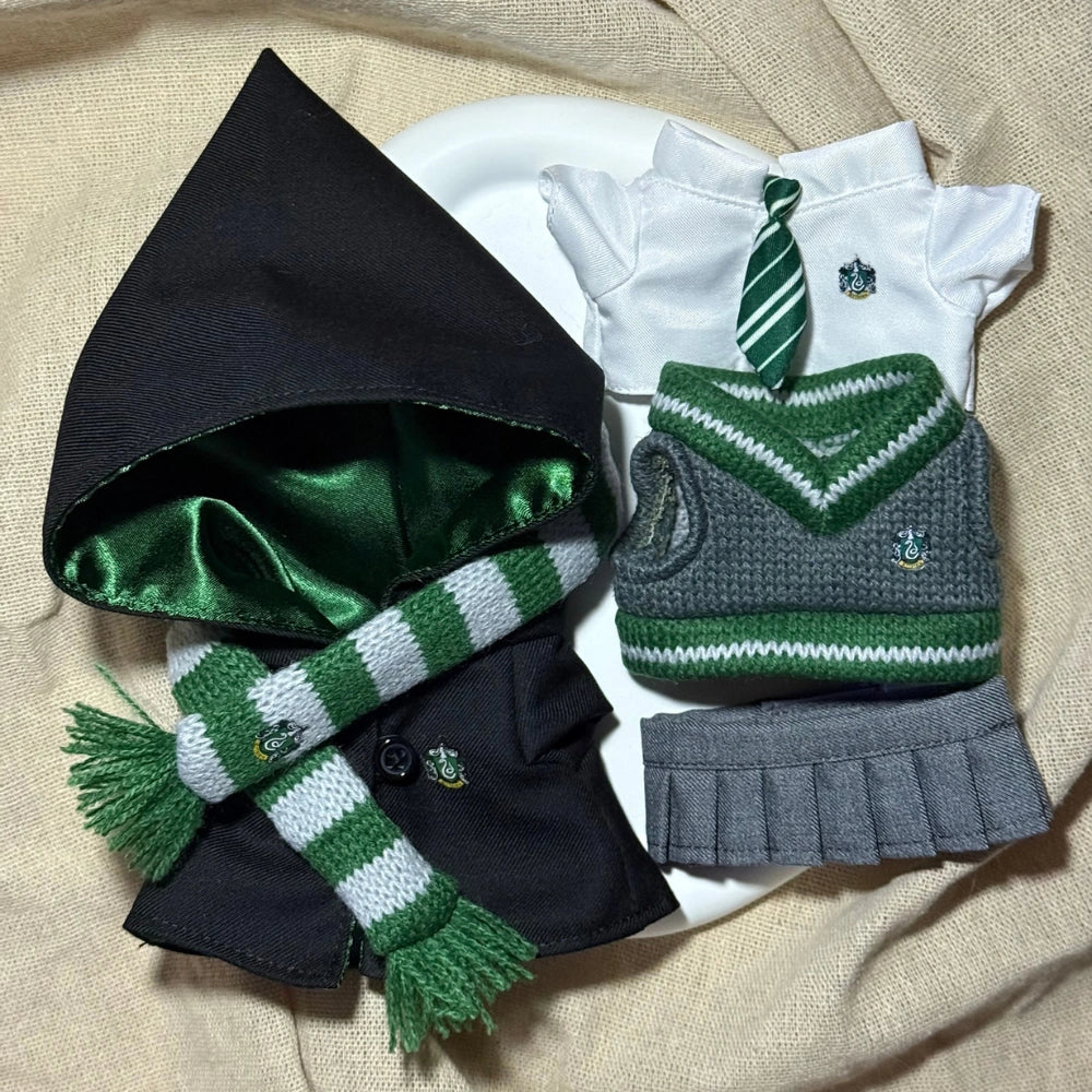 Hogwarts Style Uniform Outfit for Labubu 1.0/2.0/3.0 (4 Houses)