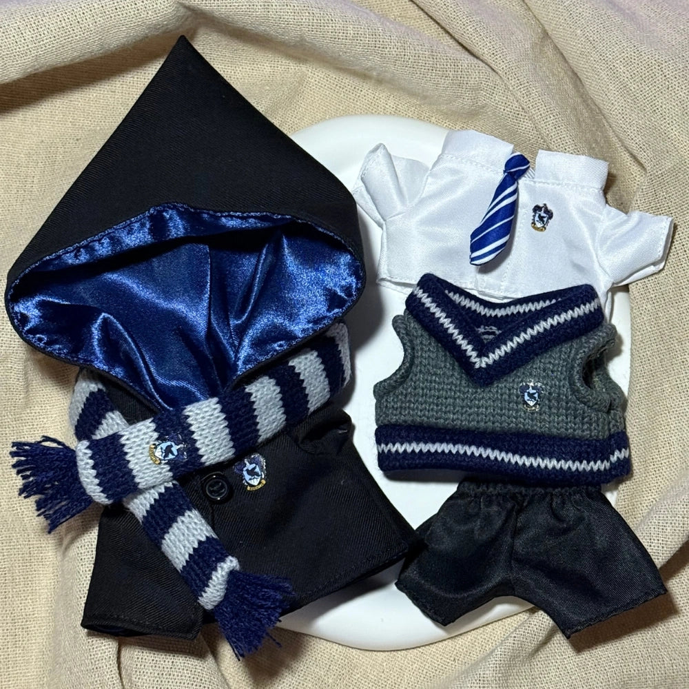 Hogwarts Style Uniform Outfit for Labubu 1.0/2.0/3.0 (4 Houses)