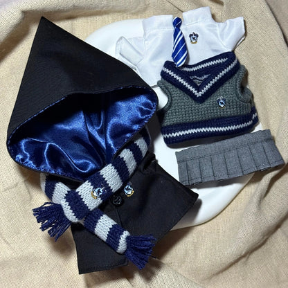 Hogwarts Style Uniform Outfit for Labubu 1.0/2.0/3.0 (4 Houses)
