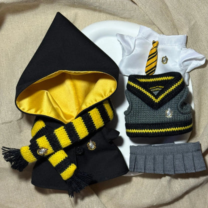 Hogwarts Style Uniform Outfit for Labubu 1.0/2.0/3.0 (4 Houses)