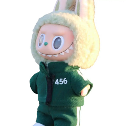 Labubu Squid Game Player Green Jumpsuit Outfit