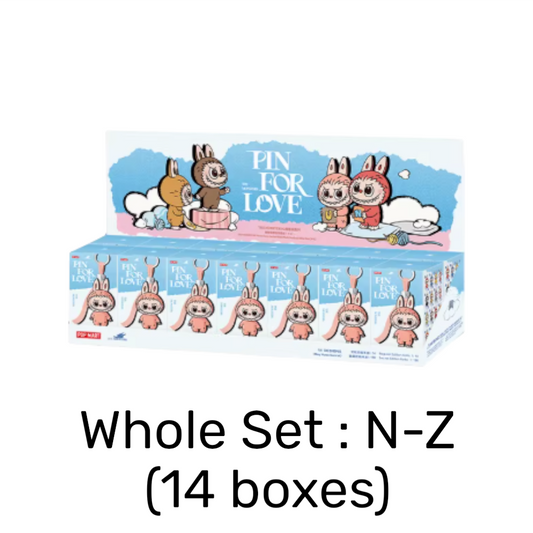 Authentic Labubu 4.0 Pin for Love (A-M / N-Z) Whole Set